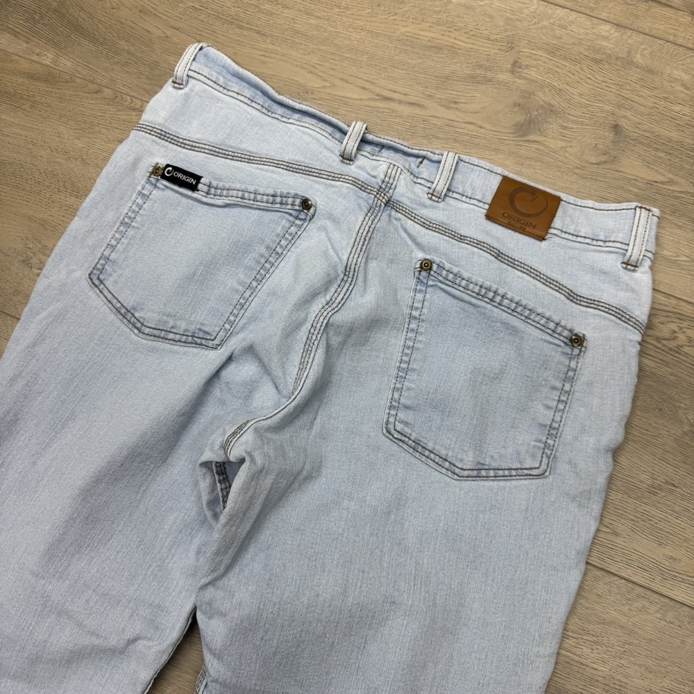 Origin Delta 68‎ Slim Fit Light Wash Blue Jeans Men's Sz 36x32 USA